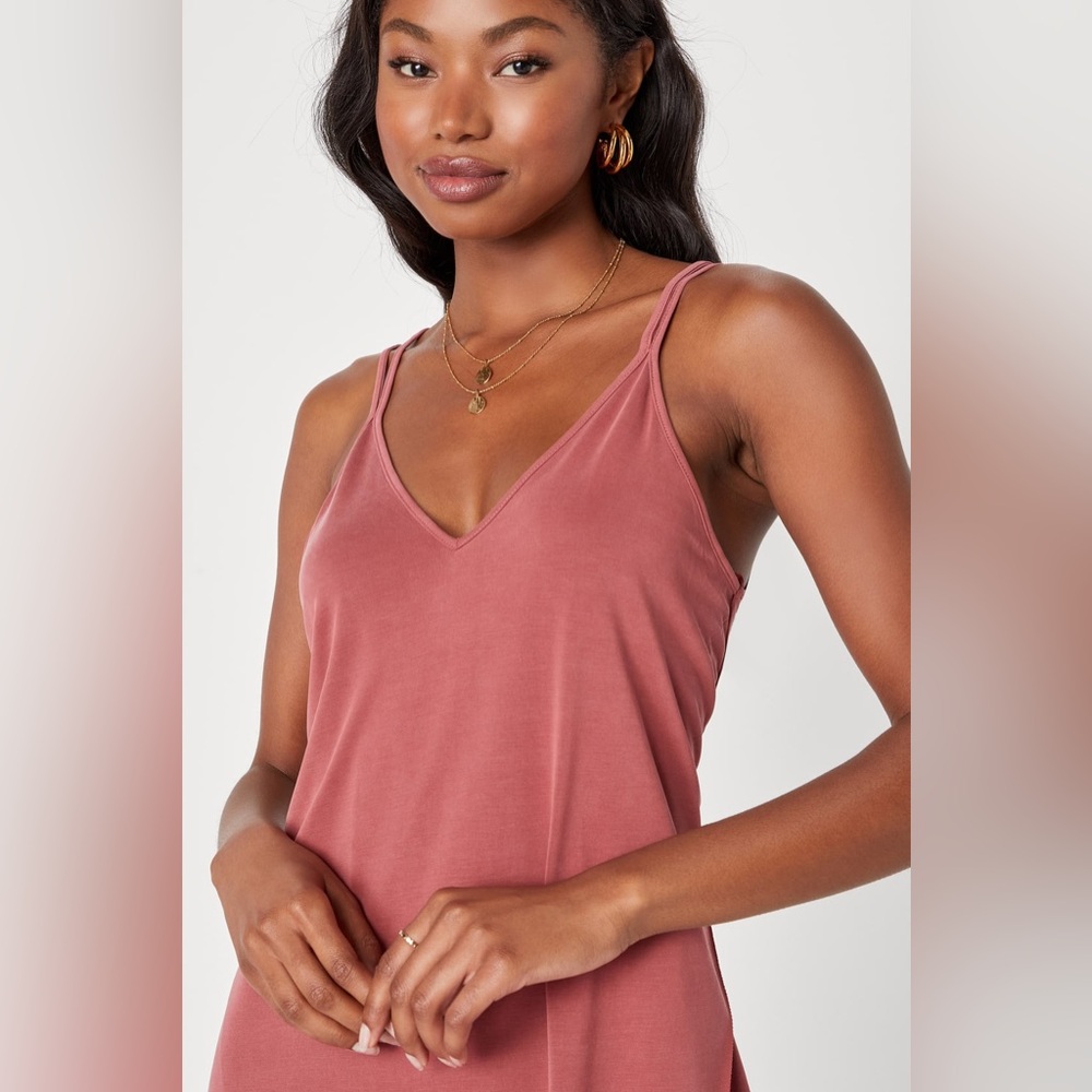Lush Washed Red High-Low Dress - Picture 9 of 10